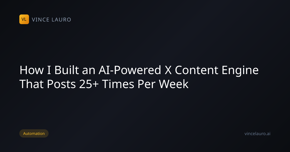 How I Built an AI-Powered X Content Engine That Posts 25+ Times Per ...